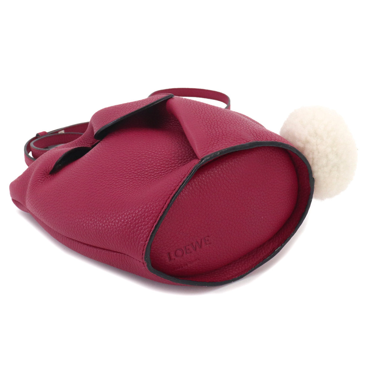 Bunny Mini Shoulder Bag Leather Red Rabbit Motif
