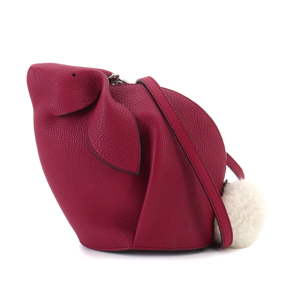 Bunny Mini Shoulder Bag Leather Red Rabbit Motif