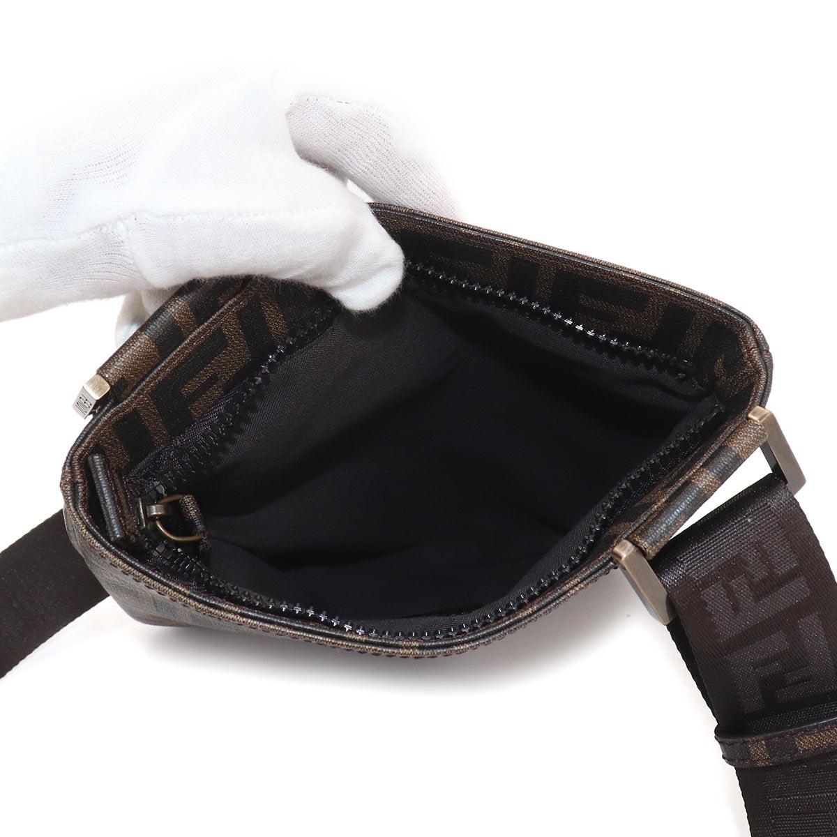 Zucca Shoulder Messenger Bag PVC Brown 7VA214 Purse