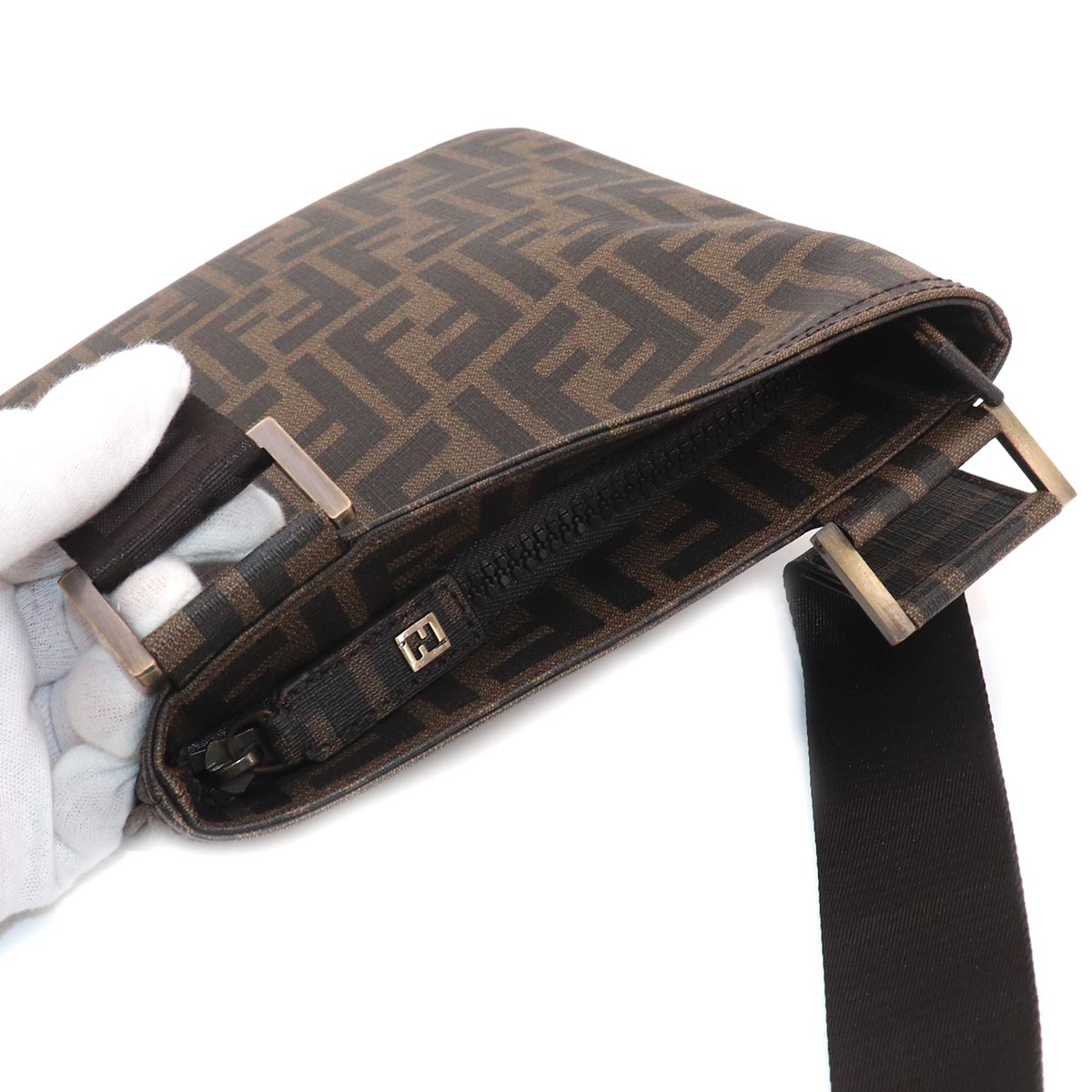 Zucca Shoulder Messenger Bag PVC Brown 7VA214 Purse