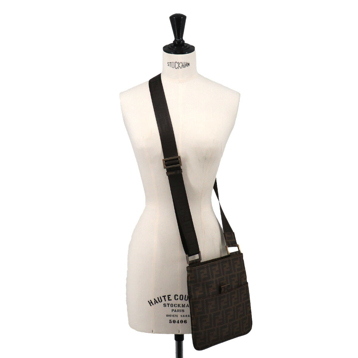 Zucca Shoulder Messenger Bag PVC Brown 7VA214 Purse