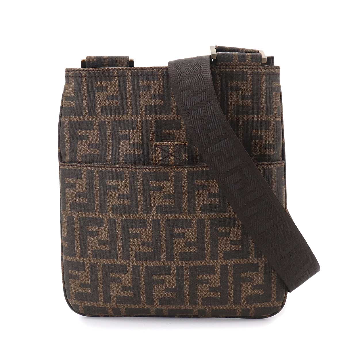 Zucca Shoulder Messenger Bag PVC Brown 7VA214 Purse