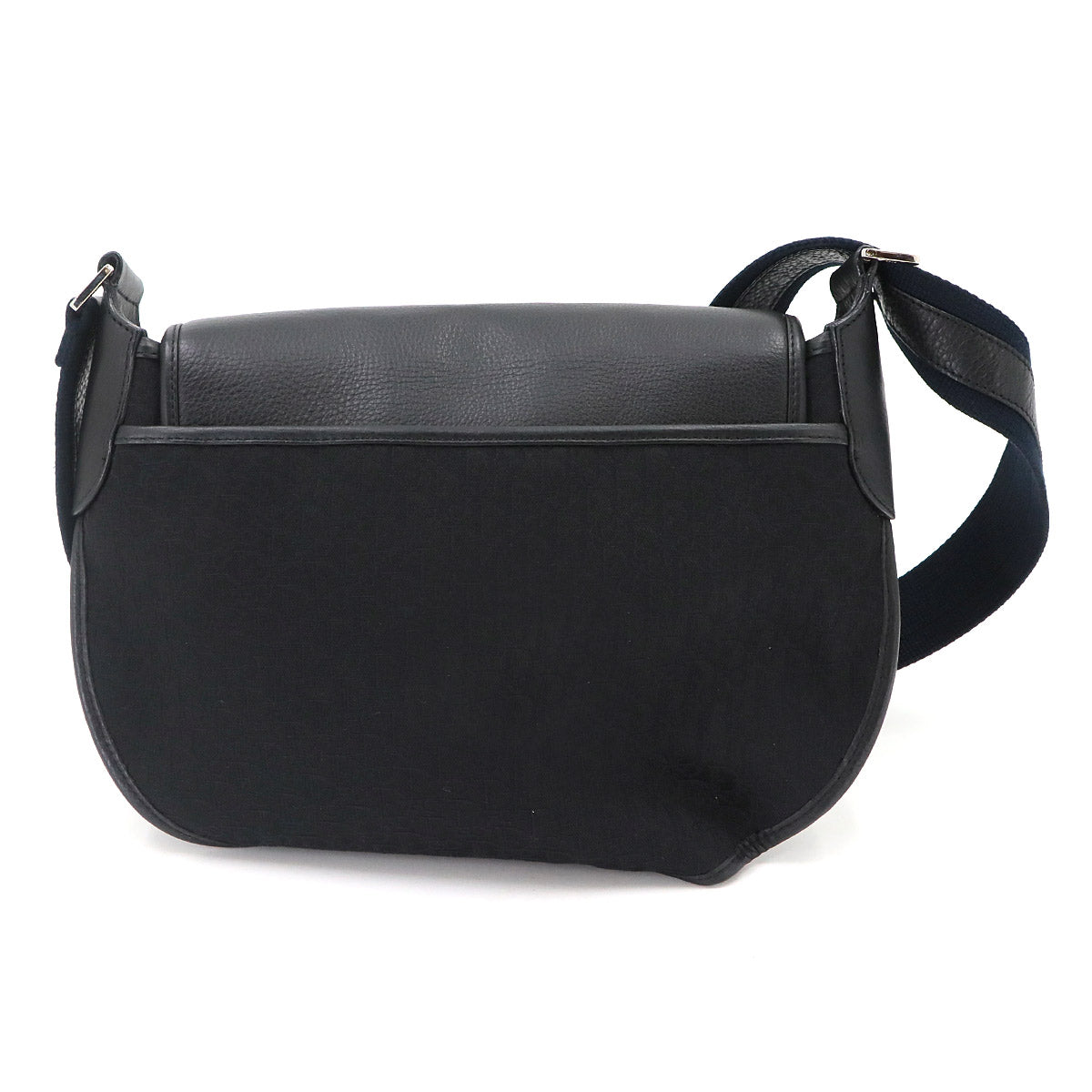 Trotter Street Chic Shoulder Bag Canvas Leather Black