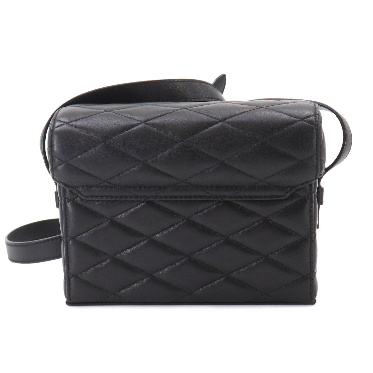June Box Shoulder Bag Leather Black 710080 Purse