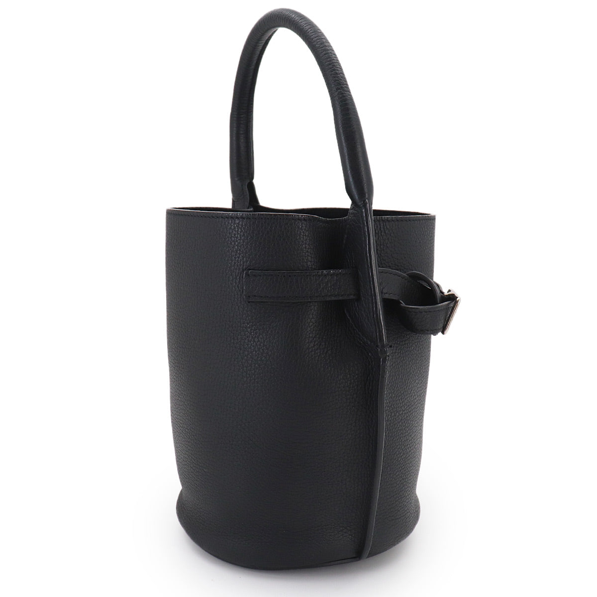 Big Bag Nano Bucket Hand Shoulder Bag Leather Black 187243