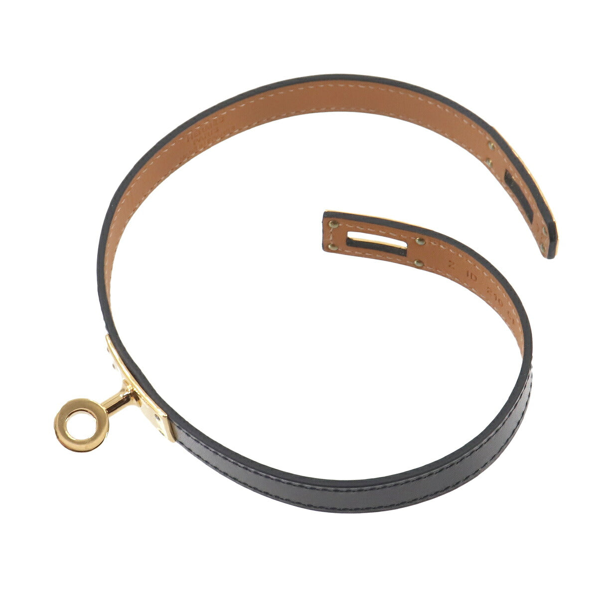 Kelly Double Tour Bracelet Box Calf Black T2 Accessory