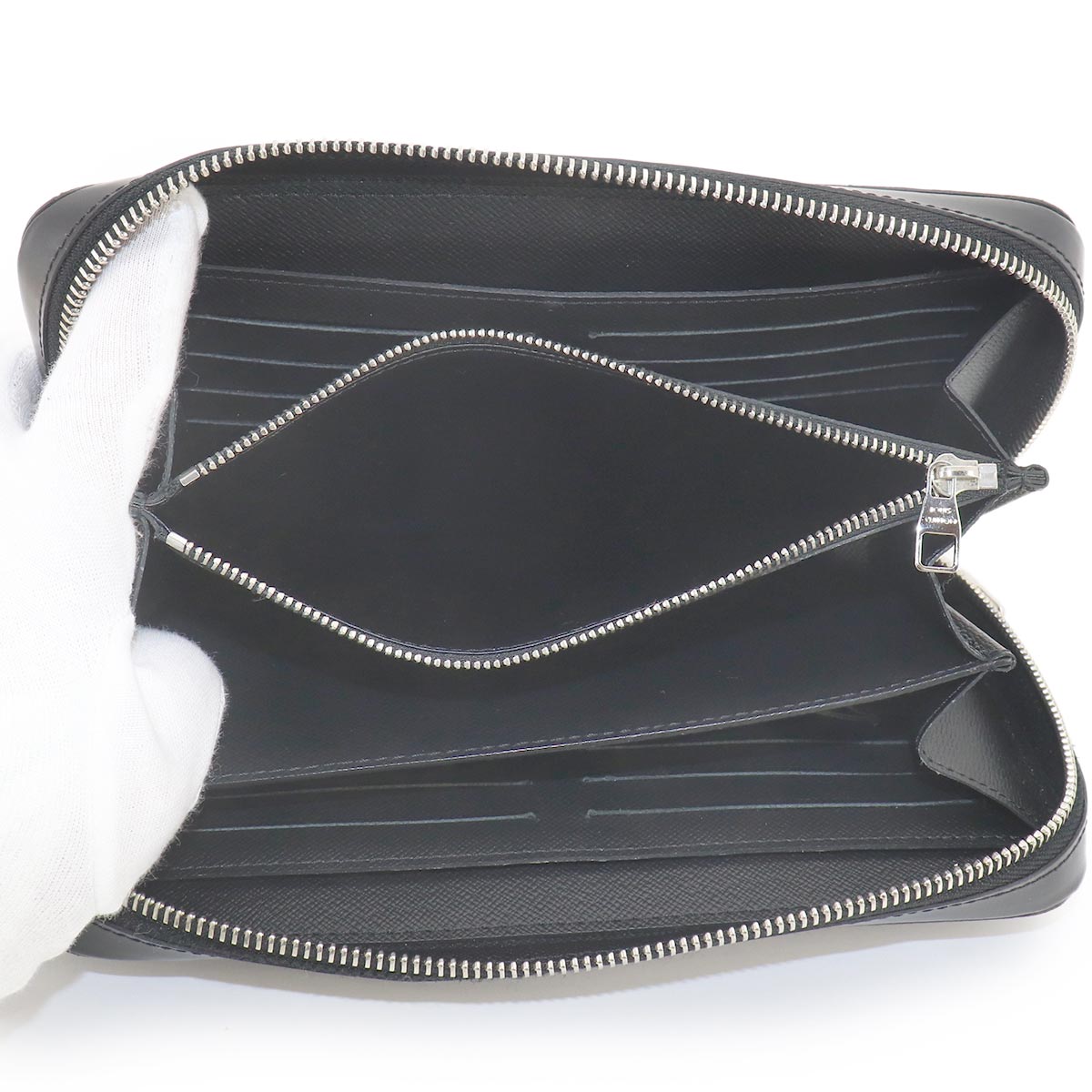Damier Graphite Zippy XL Long Wallet Black Gray N41503