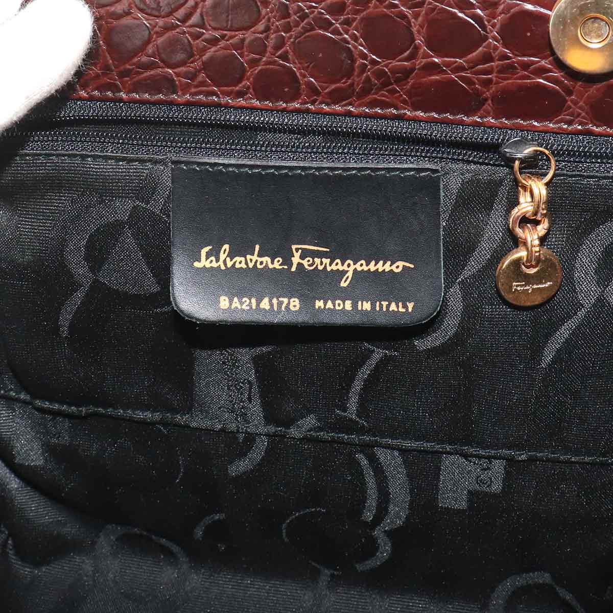 Vara 2way Hand Shoulder Bag Leather Brown Purse