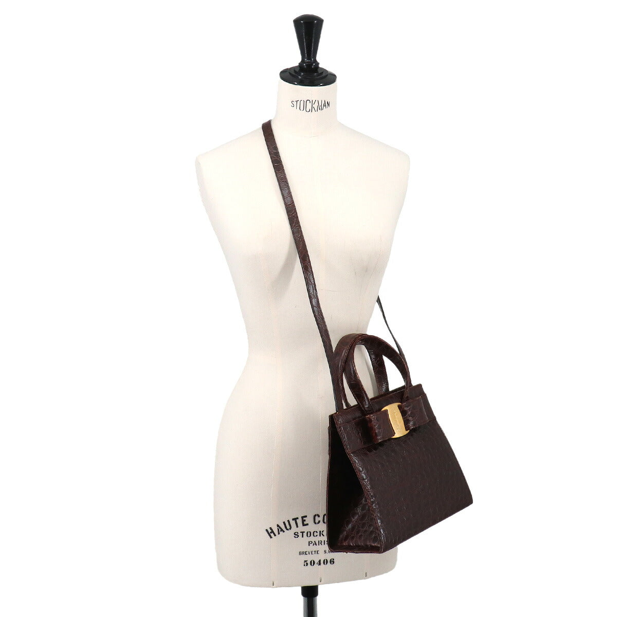Vara 2way Hand Shoulder Bag Leather Brown Purse