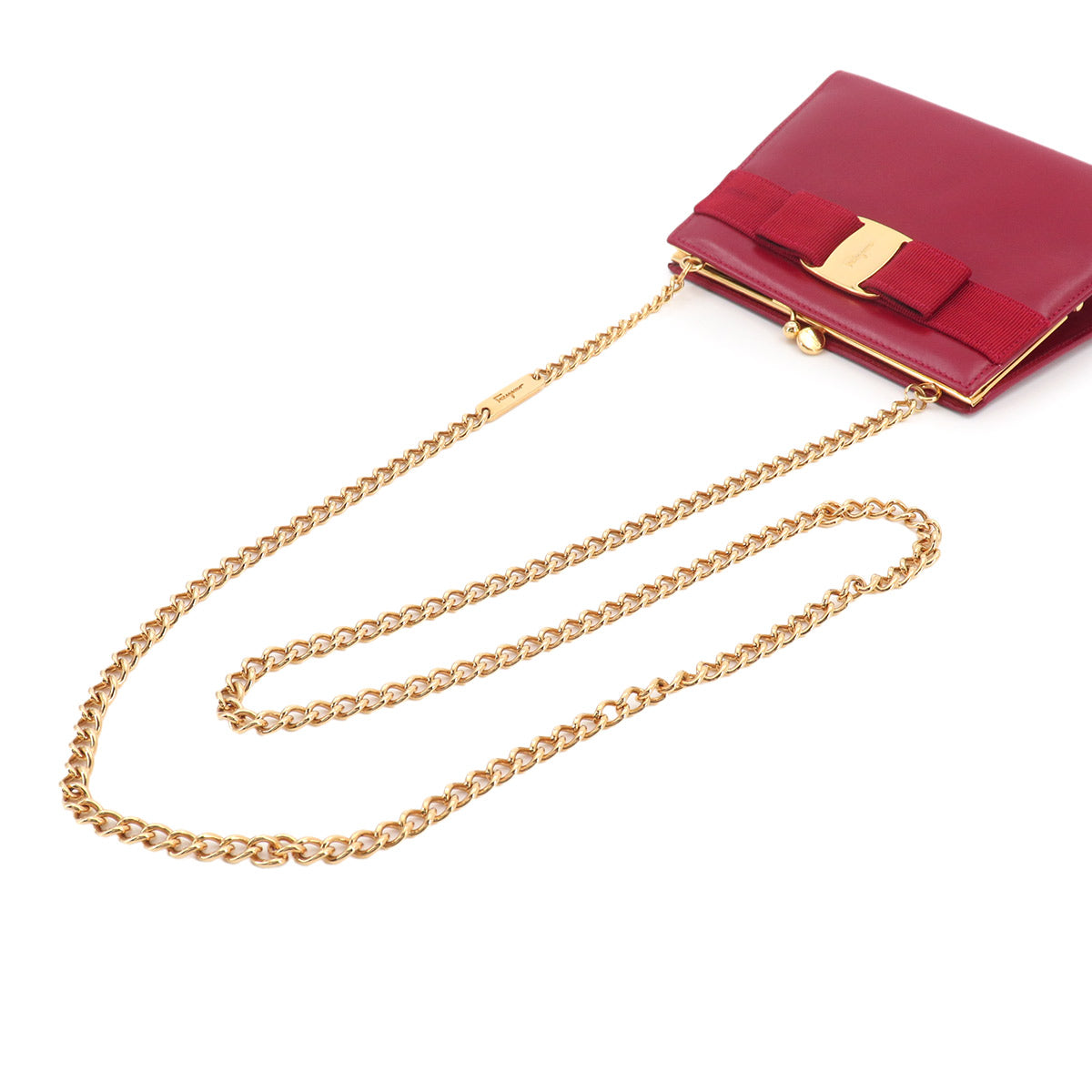 Vara Shoulder Bag Leather Red Vintage