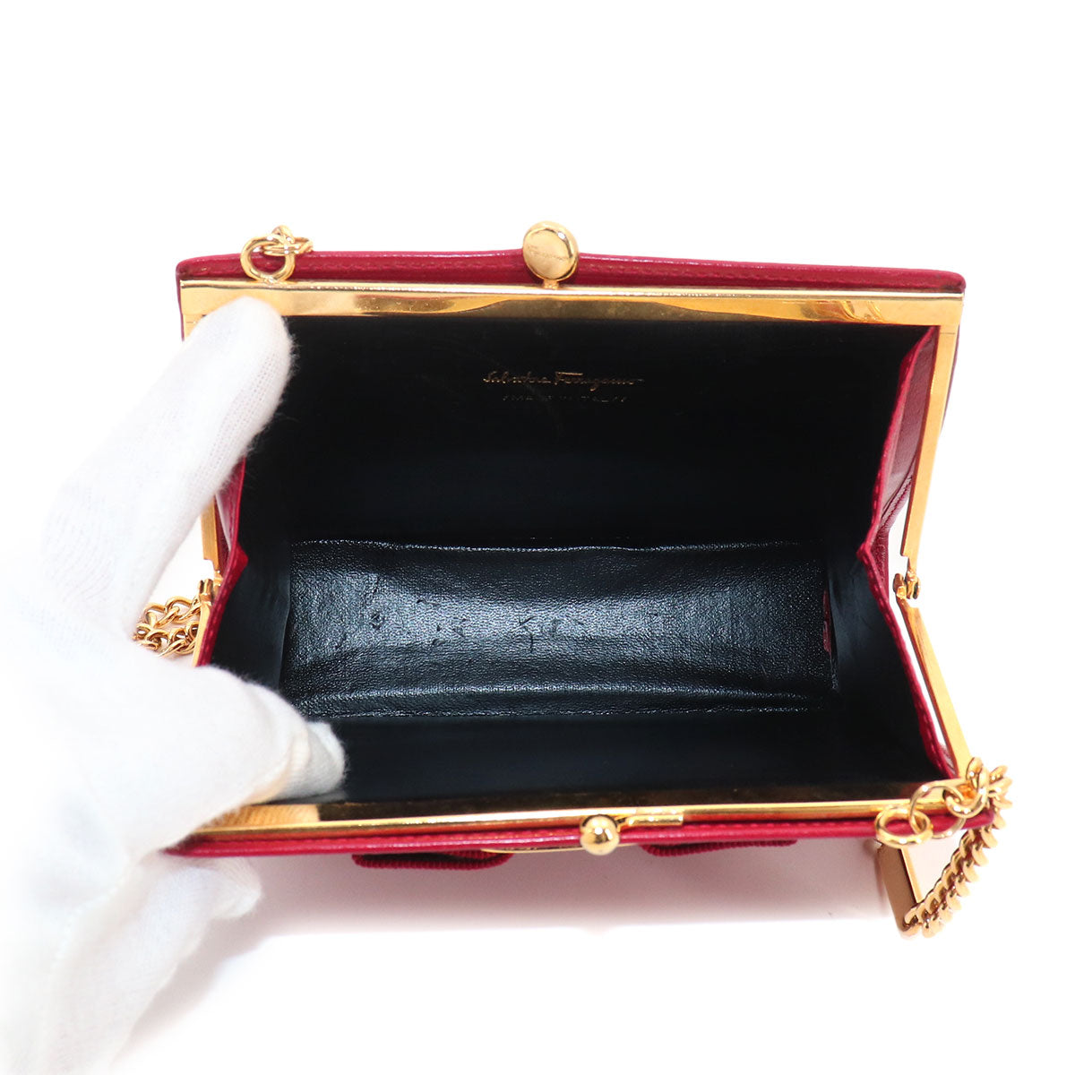 Vara Shoulder Bag Leather Red Vintage
