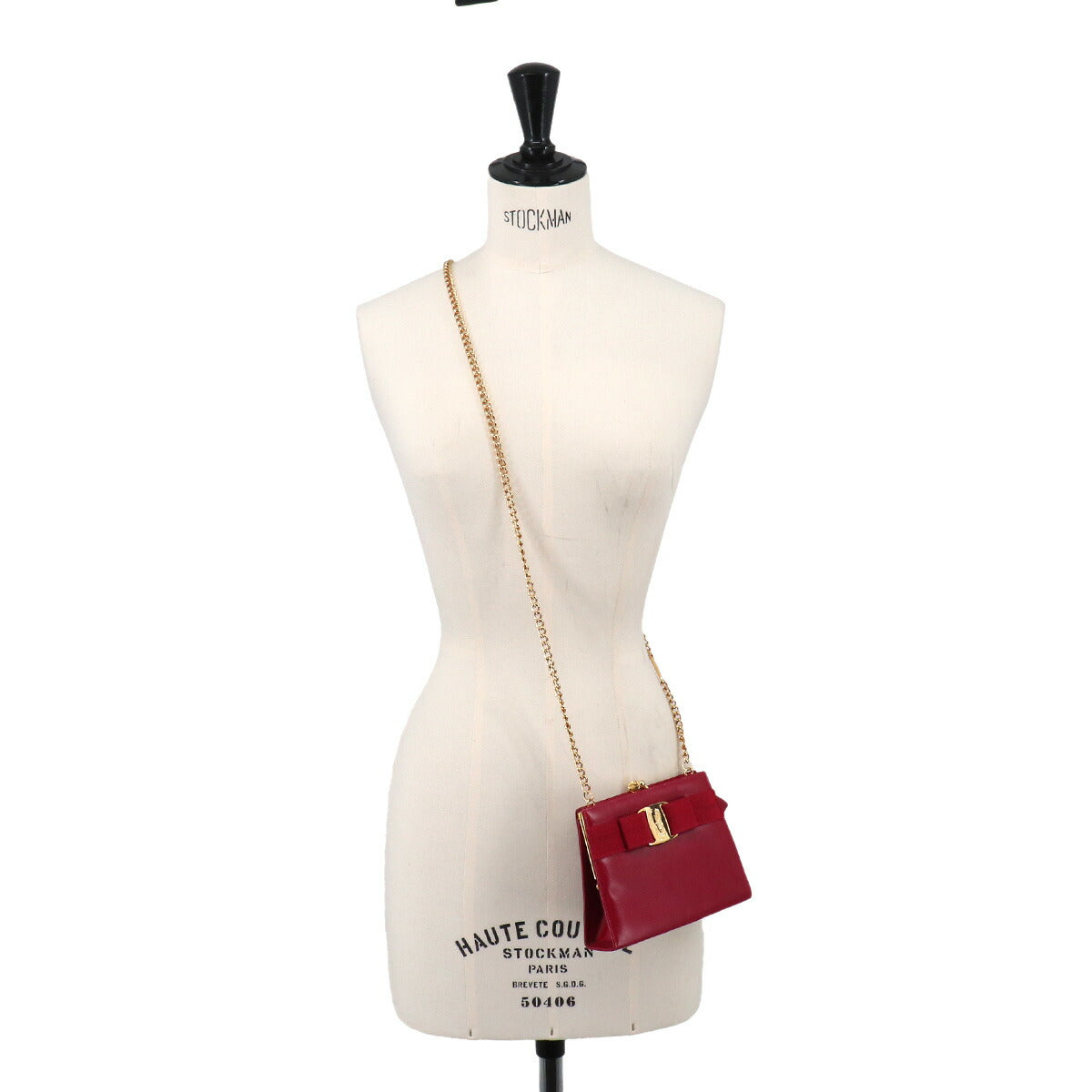Vara Shoulder Bag Leather Red Vintage