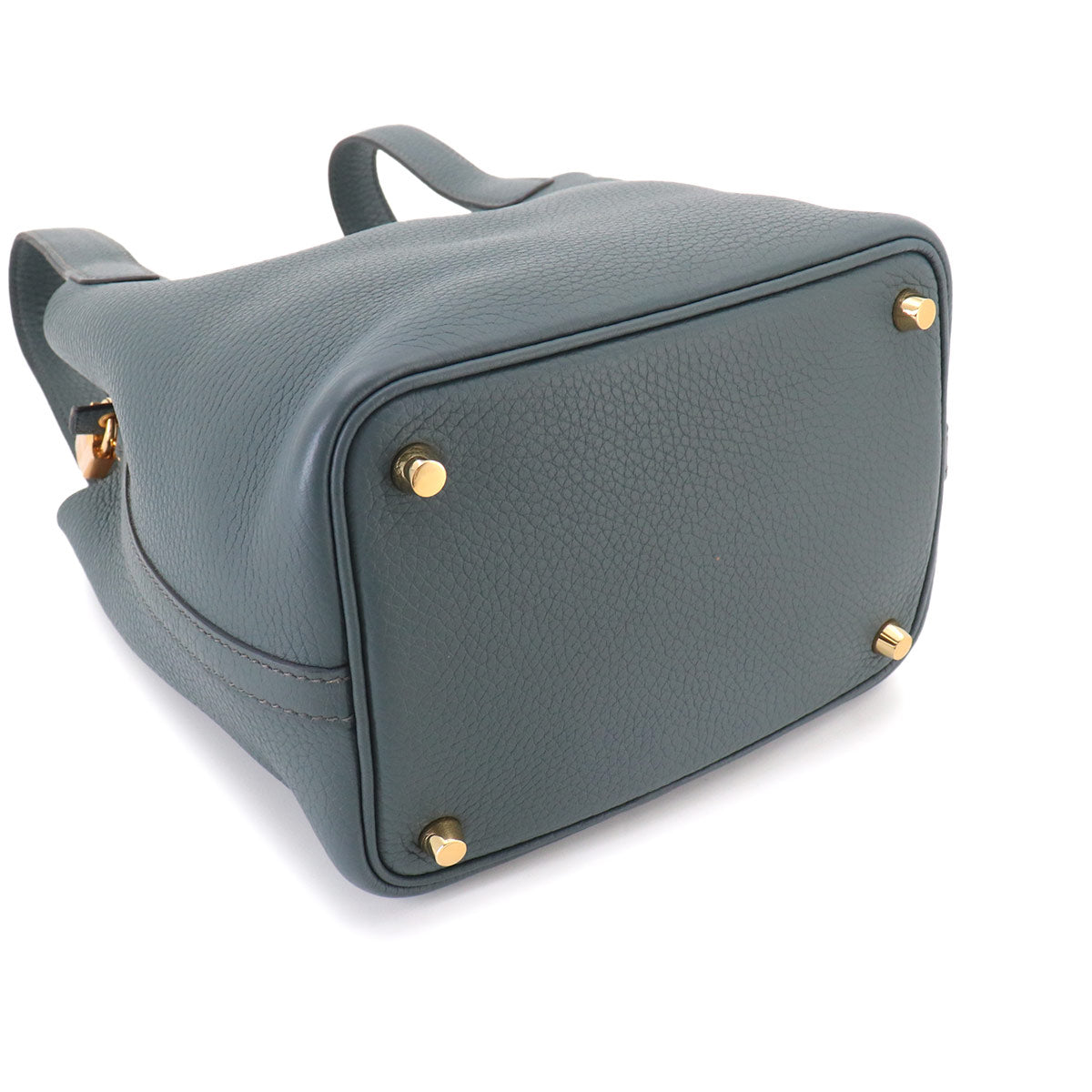 Picotin Lock PM Hand Bag Taurillon Clemence Blue orage