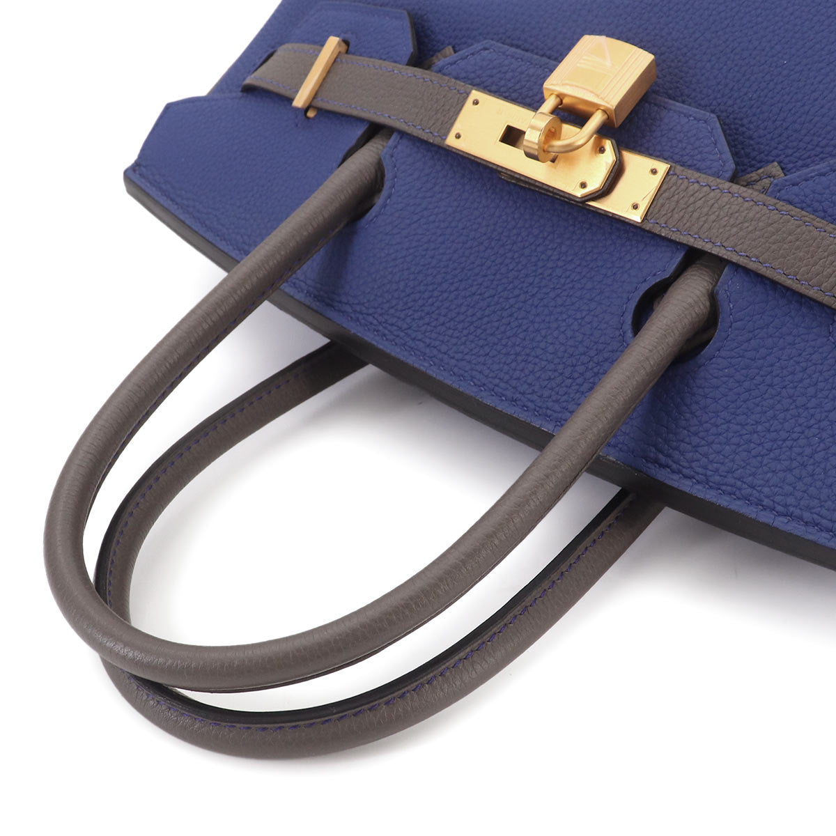 Birkin 30 Hand Bag Togo Blue Electrique Etain Bicocor