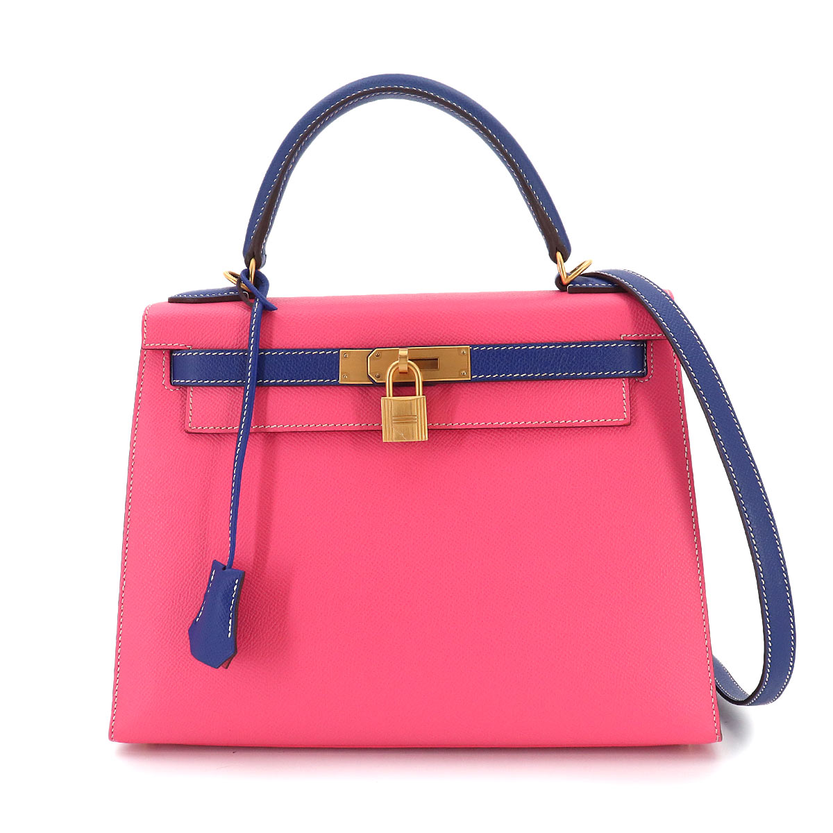 Kelly 28 SPO Personal order Epsom Rose Azalee Blue Electrique