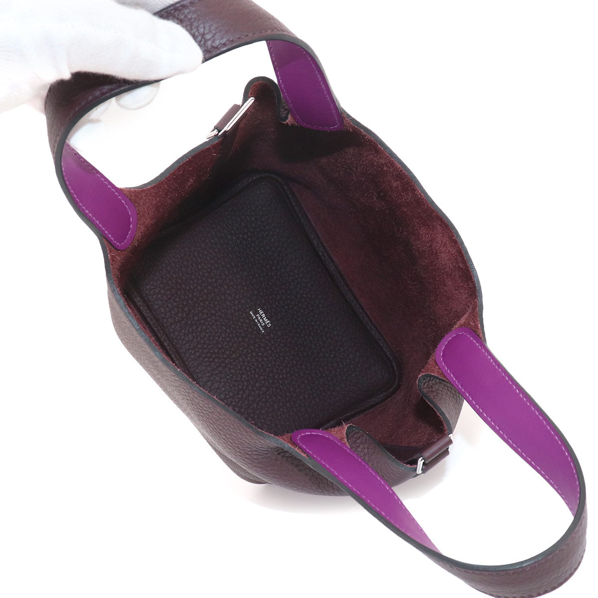 Picotin Lock Eclat PM Hand Bag Traurillon Clemence Rouge Sellier