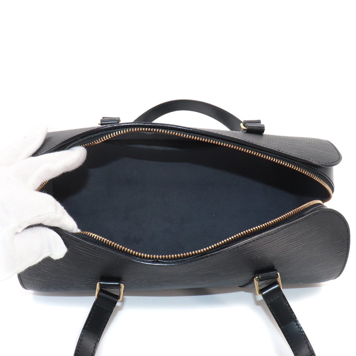 Epi Soufflot Hand Bag Leather Noir M52222 Purse