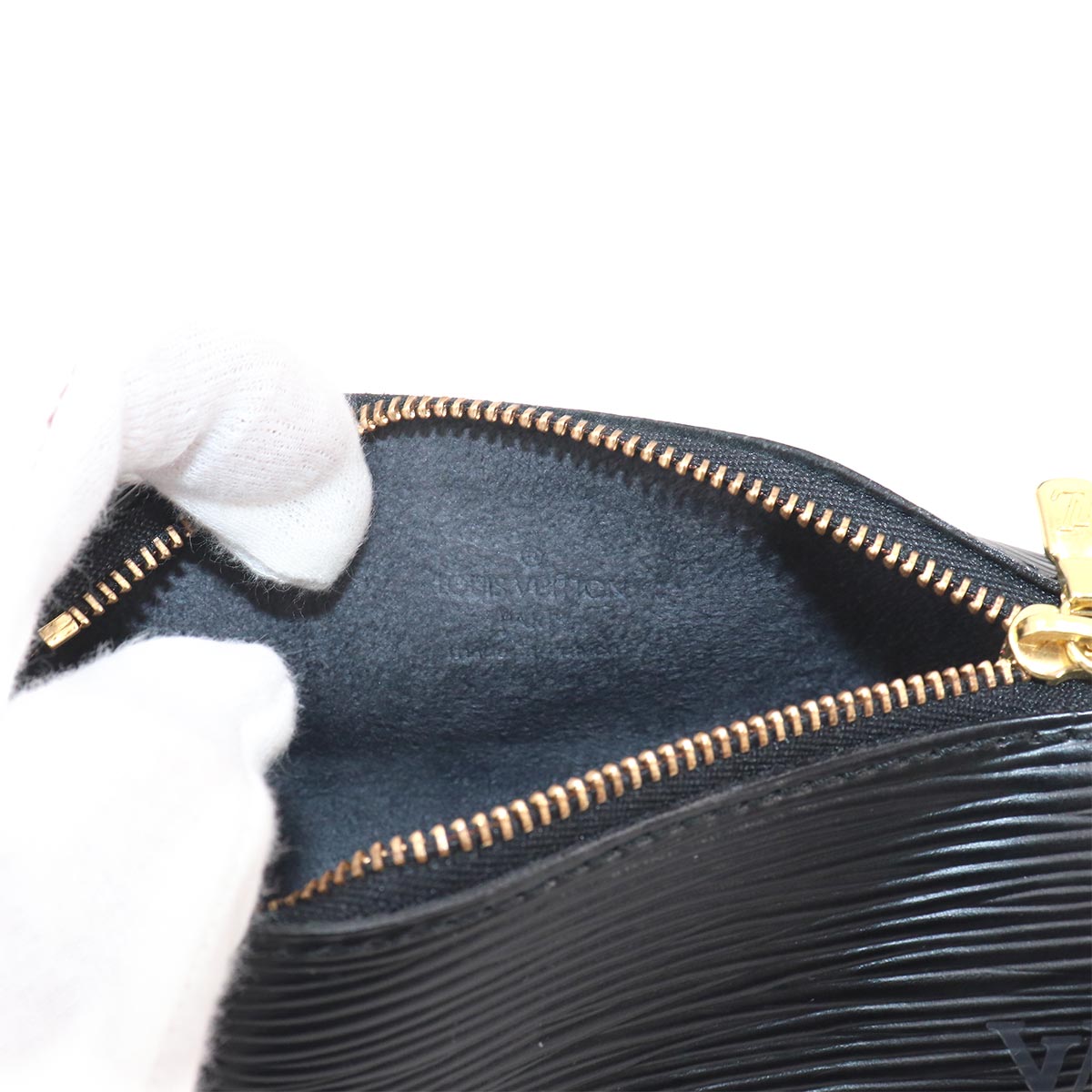 Epi Soufflot Hand Bag Leather Noir M52222 Purse