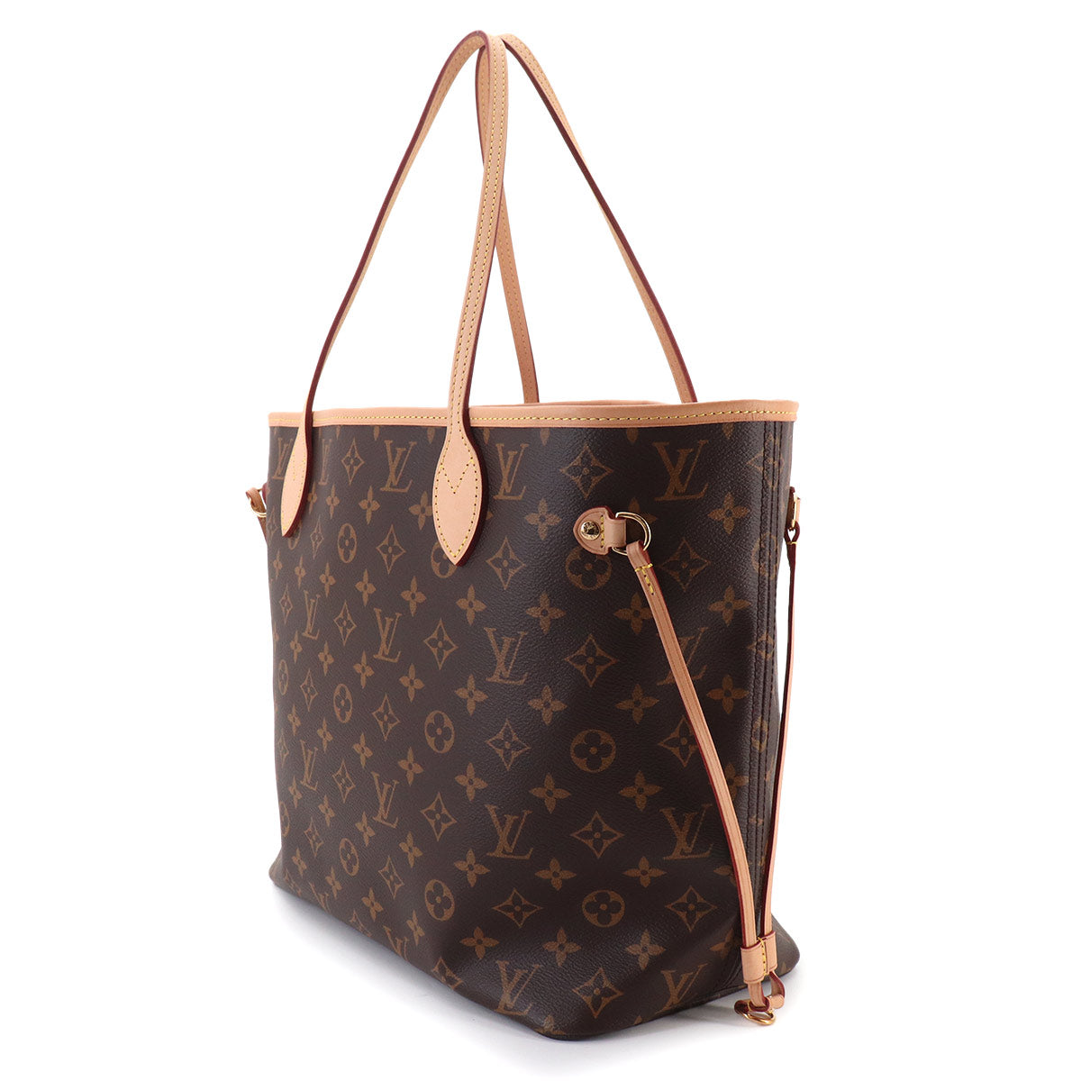 Monogram Neverfull MM Tote Bag Brown Cerise M46987
