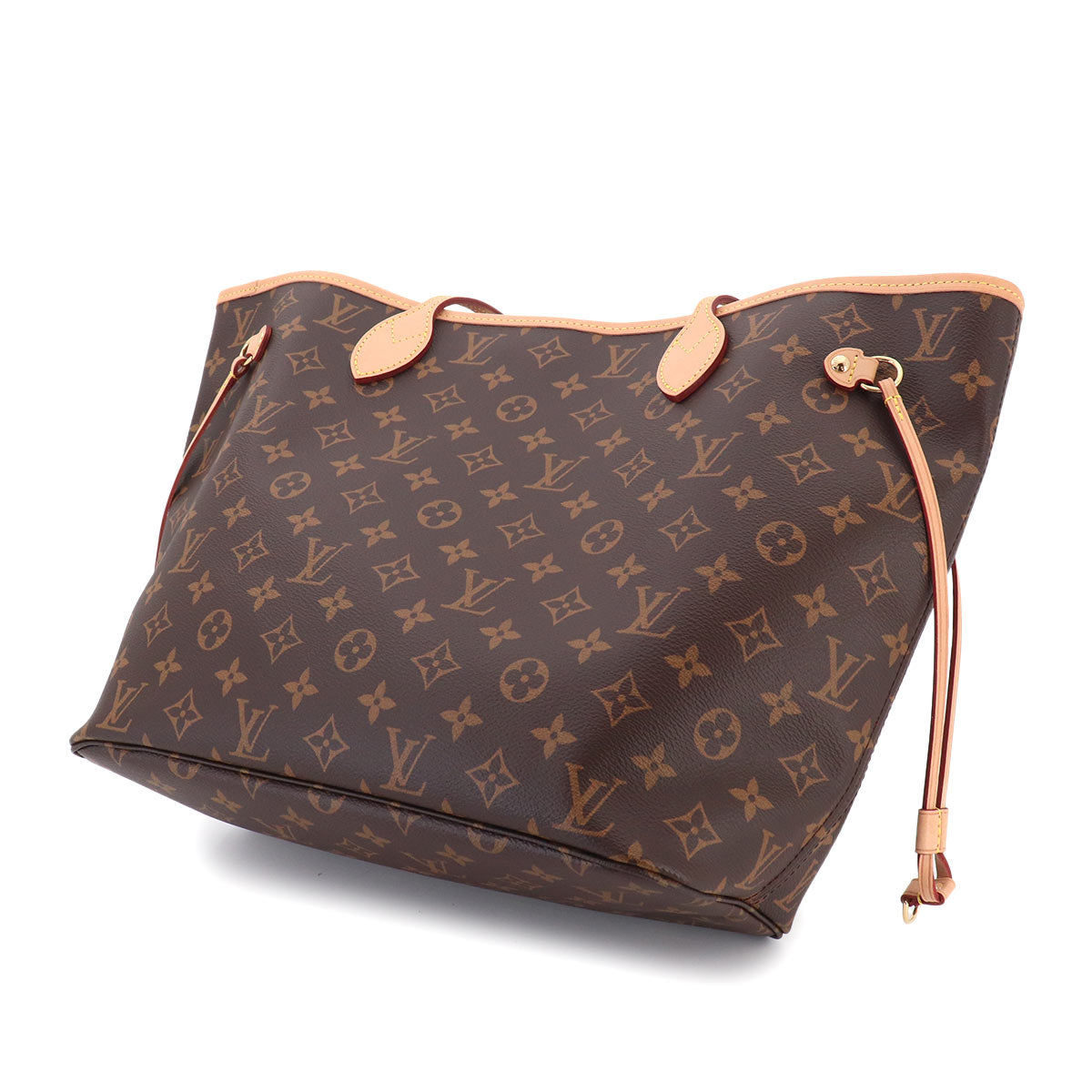 Monogram Neverfull MM Tote Bag Brown Cerise M46987