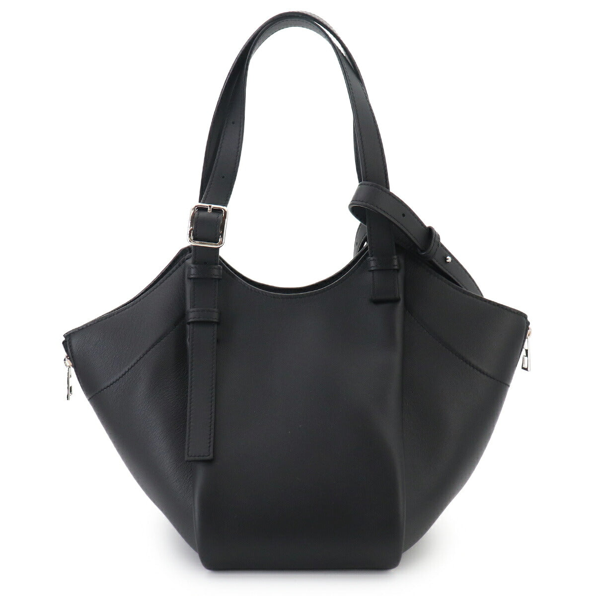 Hammock Flip Hand Shoulder Bag Leather Black A538HHBX07