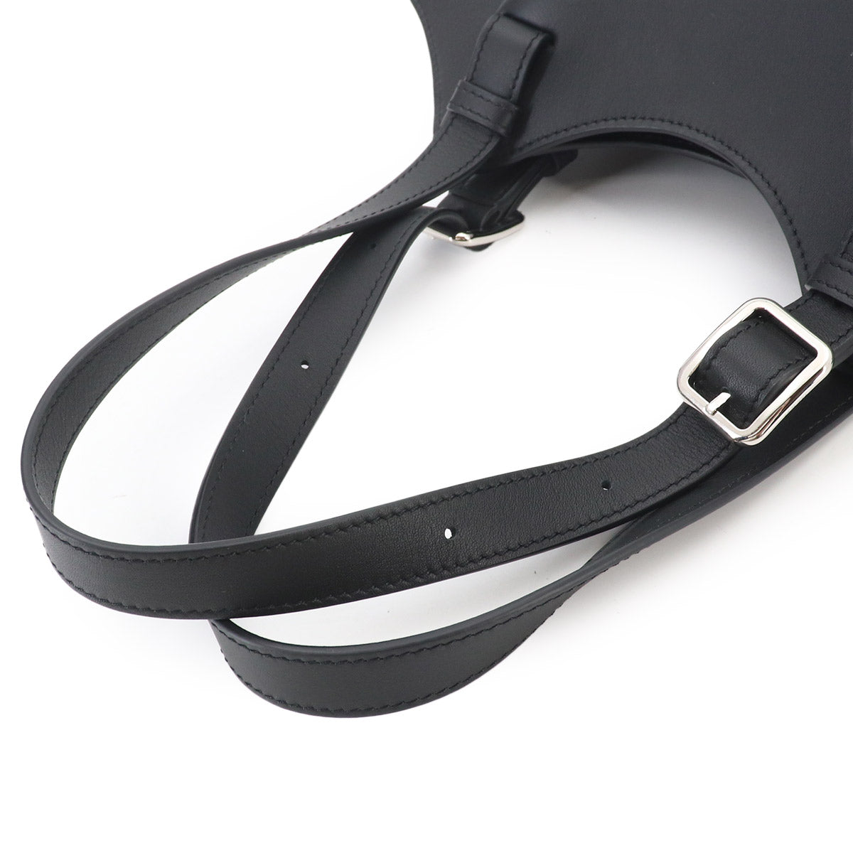 Hammock Flip Hand Shoulder Bag Leather Black A538HHBX07