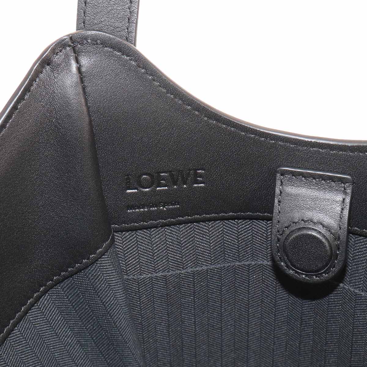 Hammock Flip Hand Shoulder Bag Leather Black A538HHBX07
