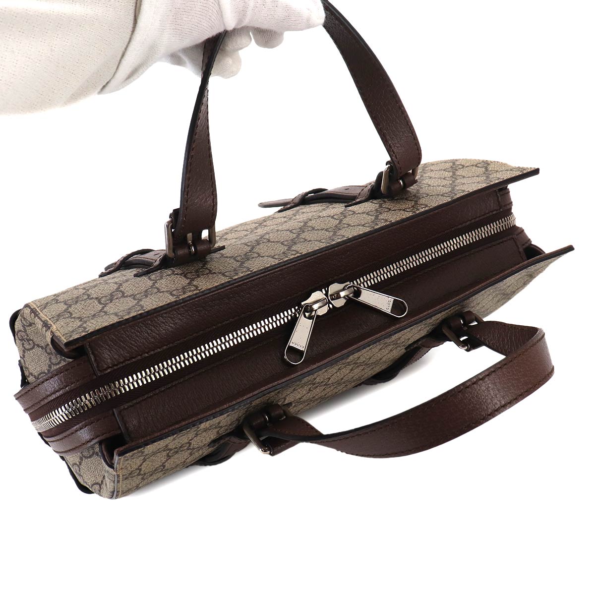 GG Supreme Tote Bag Beige Brown Leather 643814 Purse