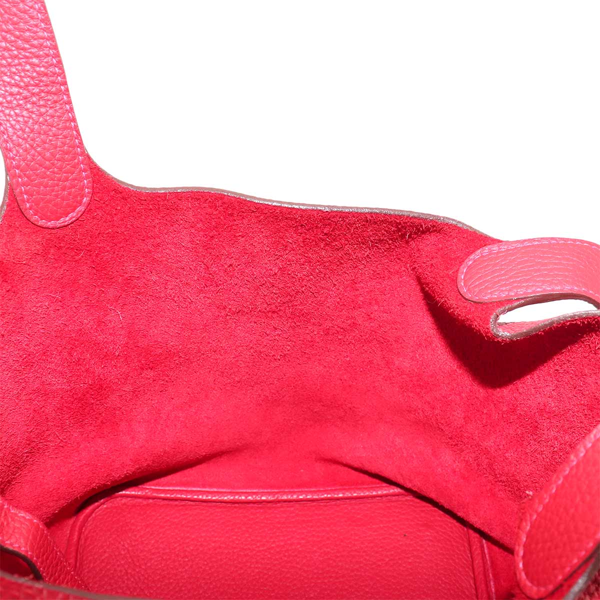 Picotin Lock MM Hand Bag Taurillon Clemence Rouge Piment