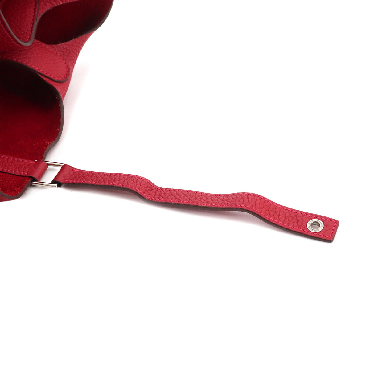 Picotin Lock MM Hand Bag Taurillon Clemence Rouge Piment
