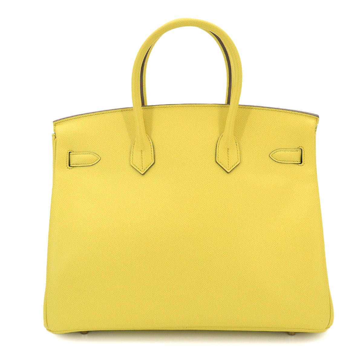 Birkin 35 Veau Epsom Lime Hand Bag Yellow Purse