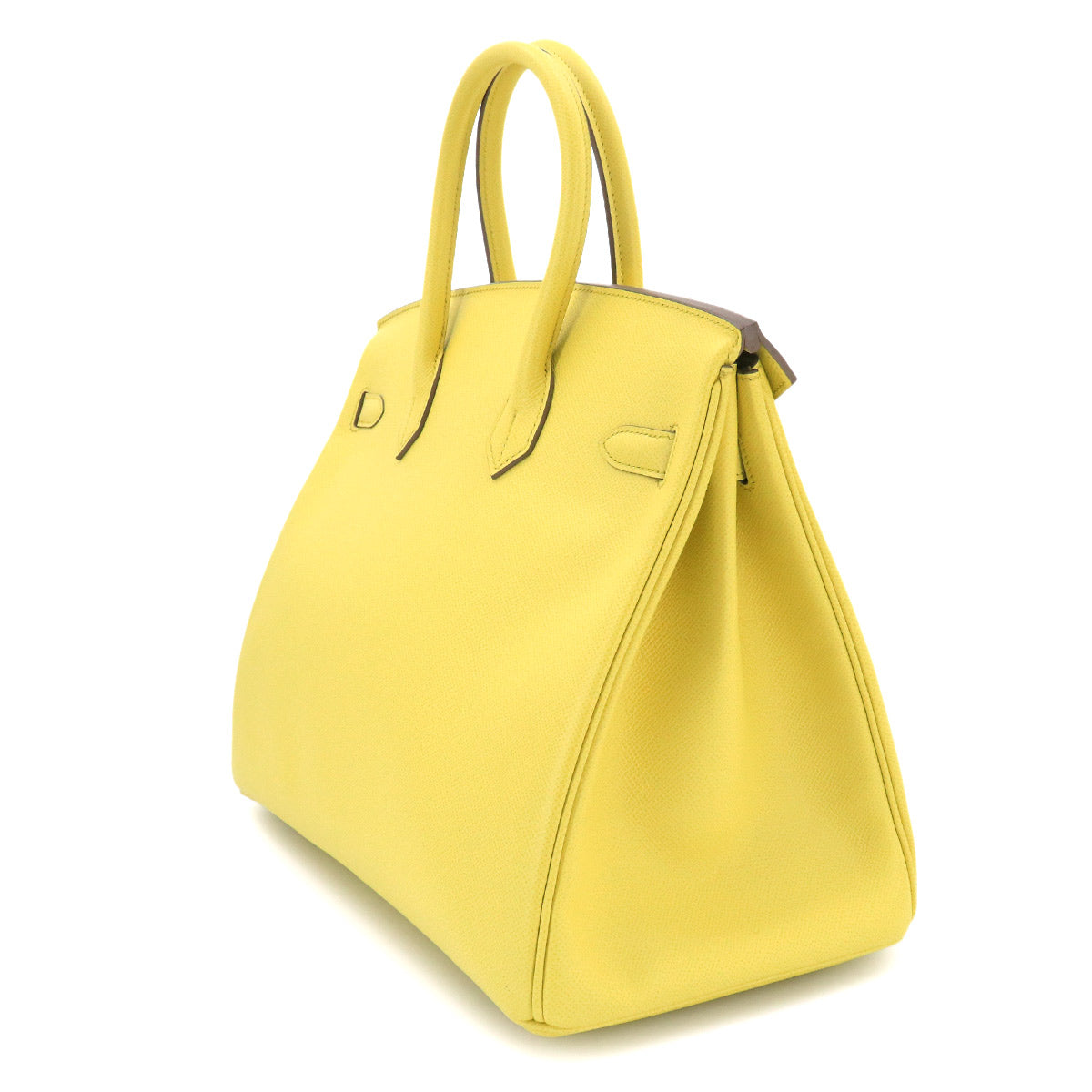 Birkin 35 Veau Epsom Lime Hand Bag Yellow Purse