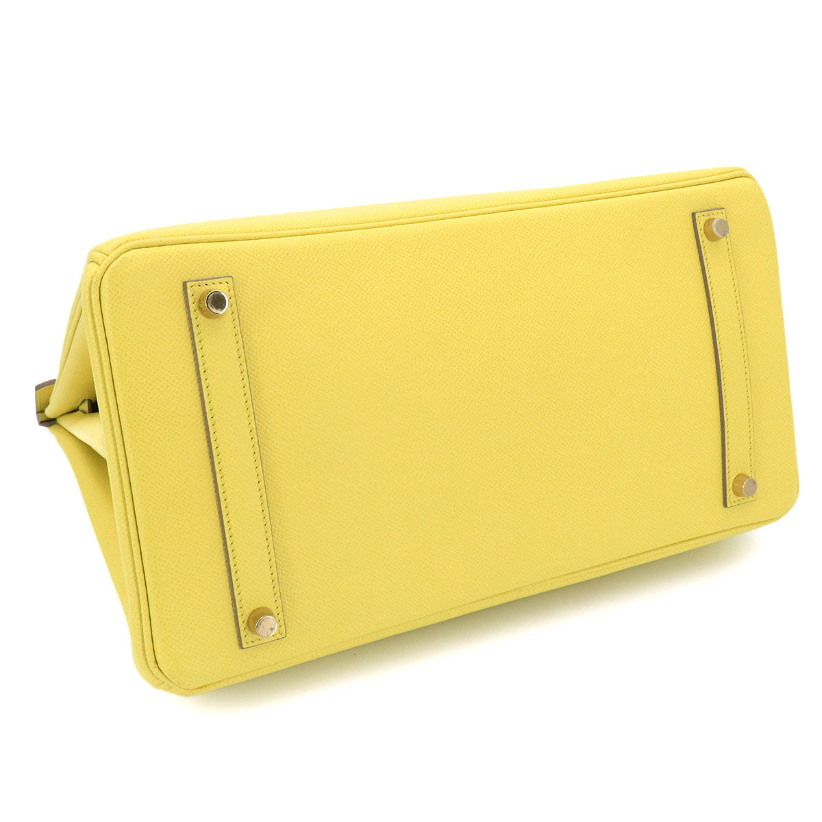 Birkin 35 Veau Epsom Lime Hand Bag Yellow Purse