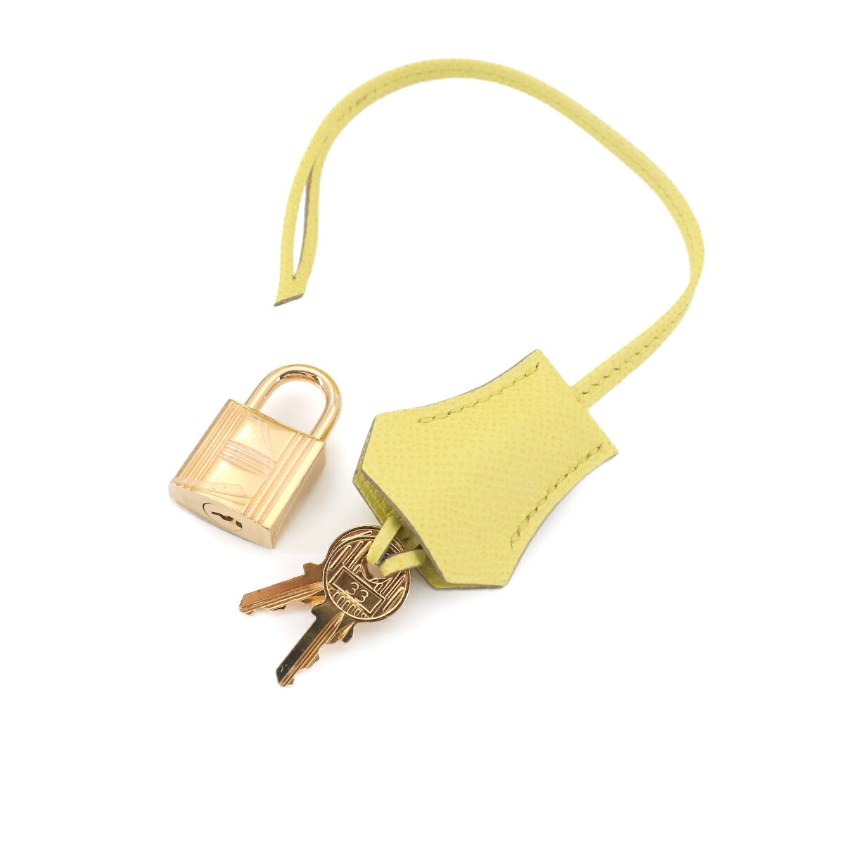 Birkin 35 Veau Epsom Lime Hand Bag Yellow Purse