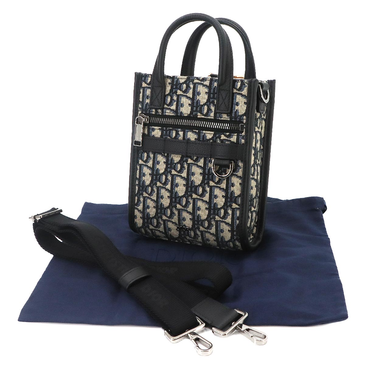 Safari North South Tote Shoulder Bag Oblique Canvas