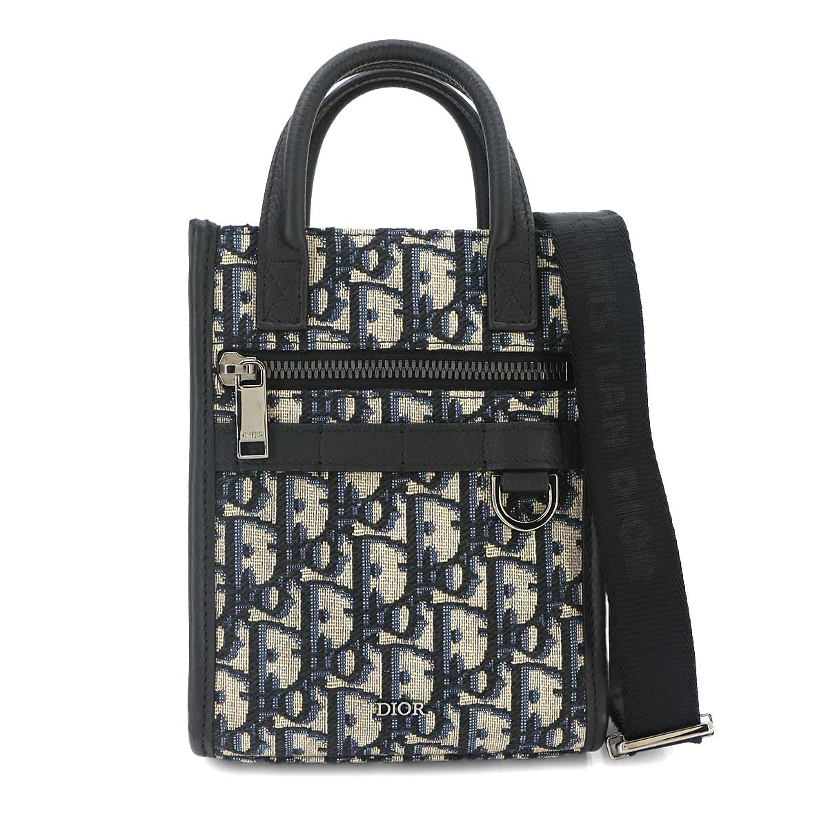Safari North South Tote Shoulder Bag Oblique Canvas