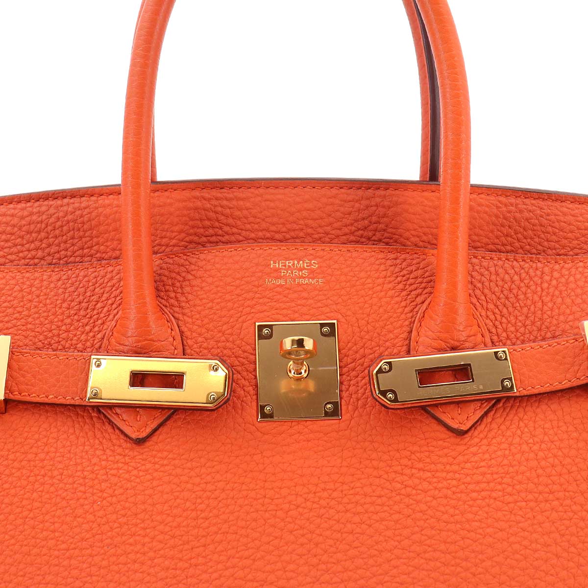 Birkin 35 Veau Togo Feu Orange Hand Bag Purse