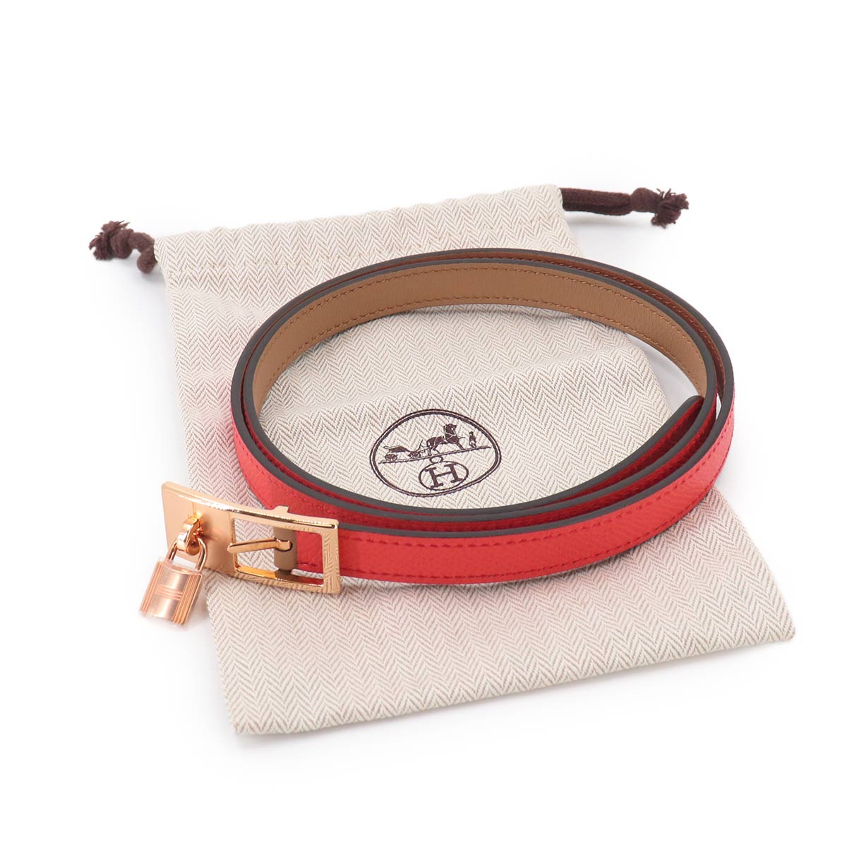Lucky 15 Reversible Belt Epsom Swift Rose Jaipur Chai Accessory