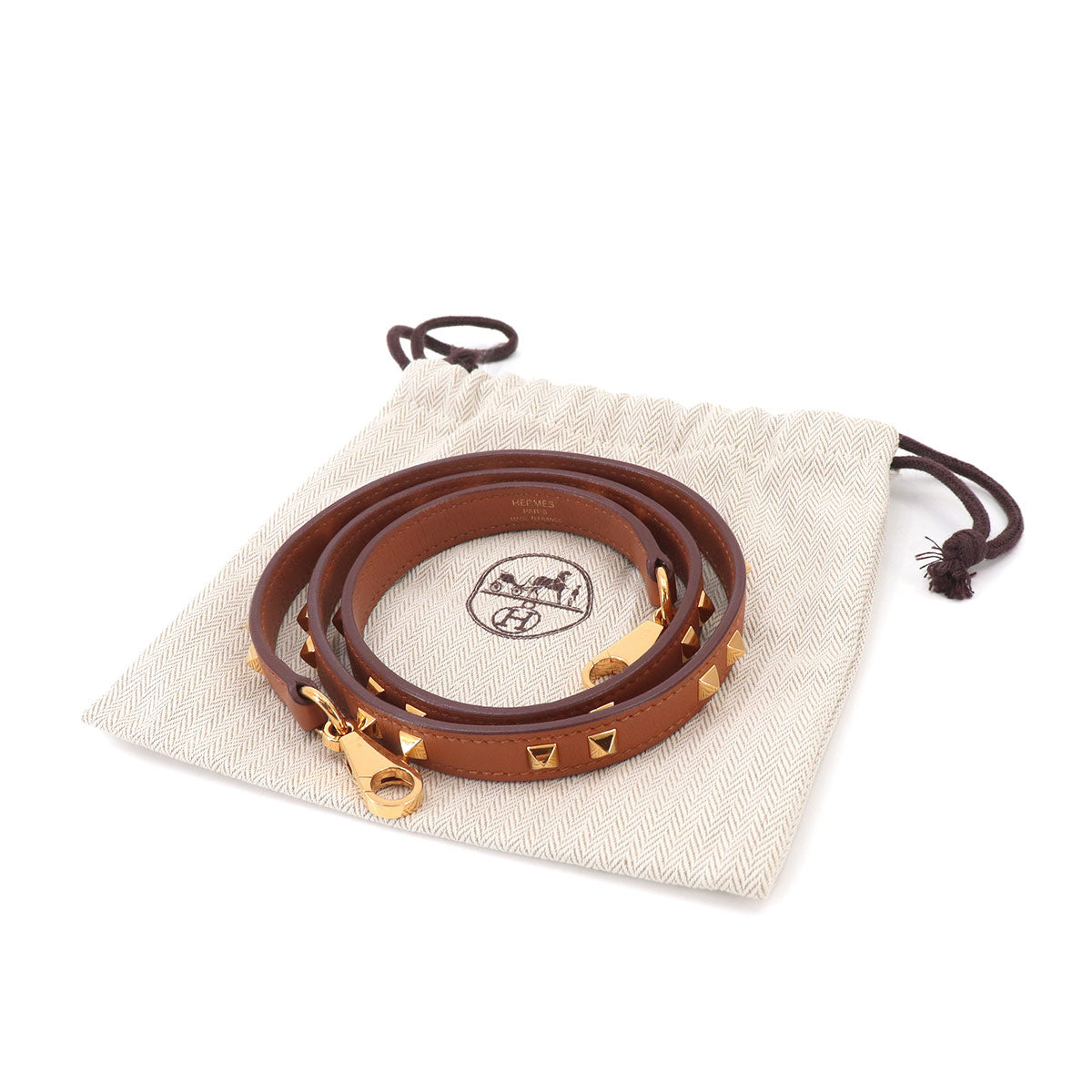 Bandouliere Mini Dog Medor Shoulder Strap Veau Swift Brown