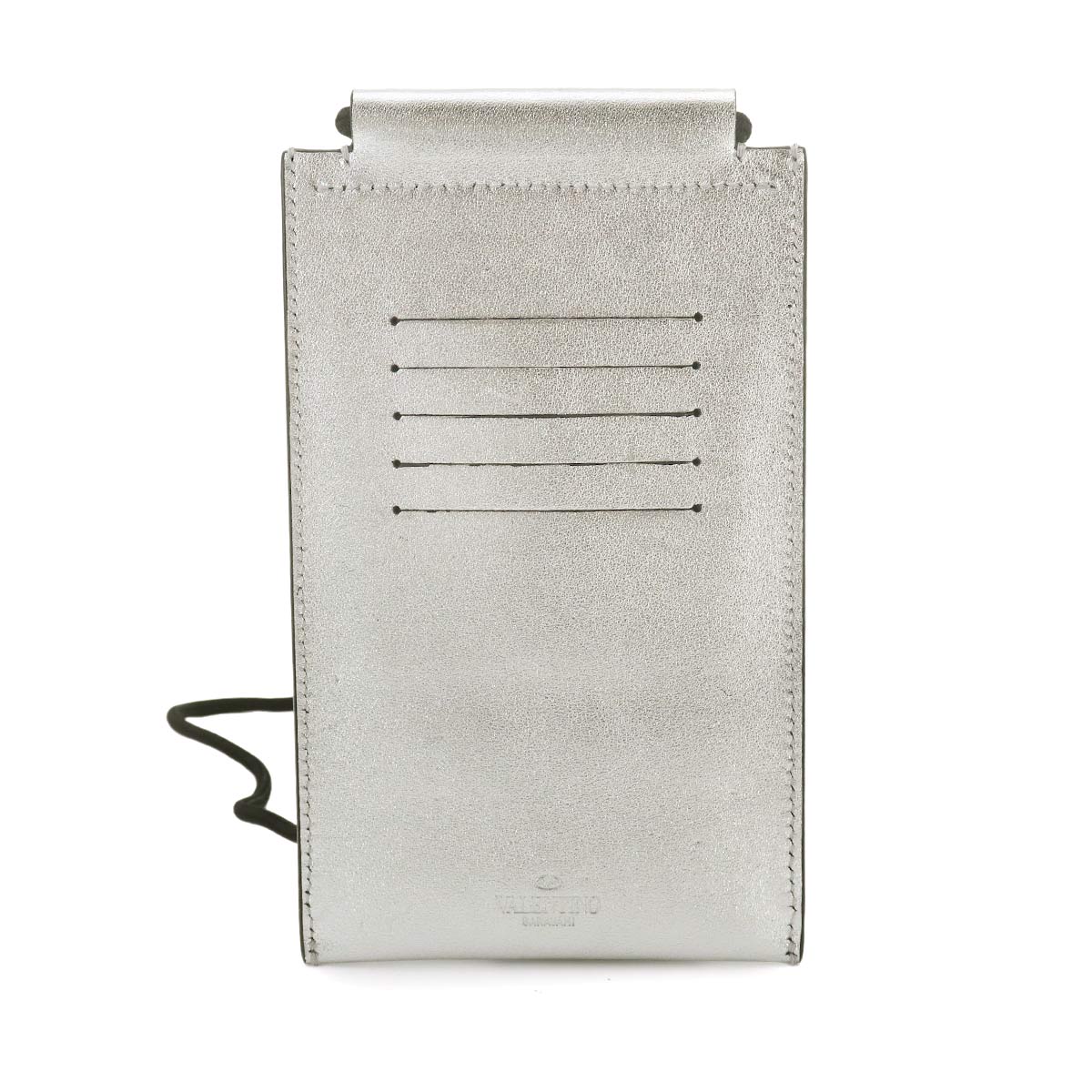VLTN Logo Shoulder Bag Phone Card Pouch Leather