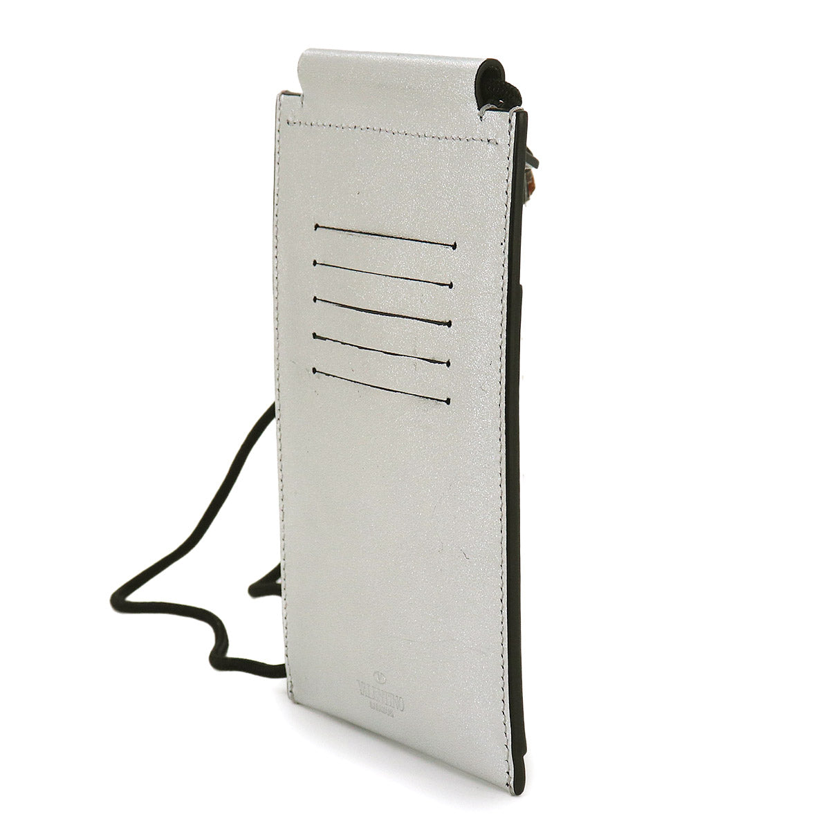 VLTN Logo Shoulder Bag Phone Card Pouch Leather