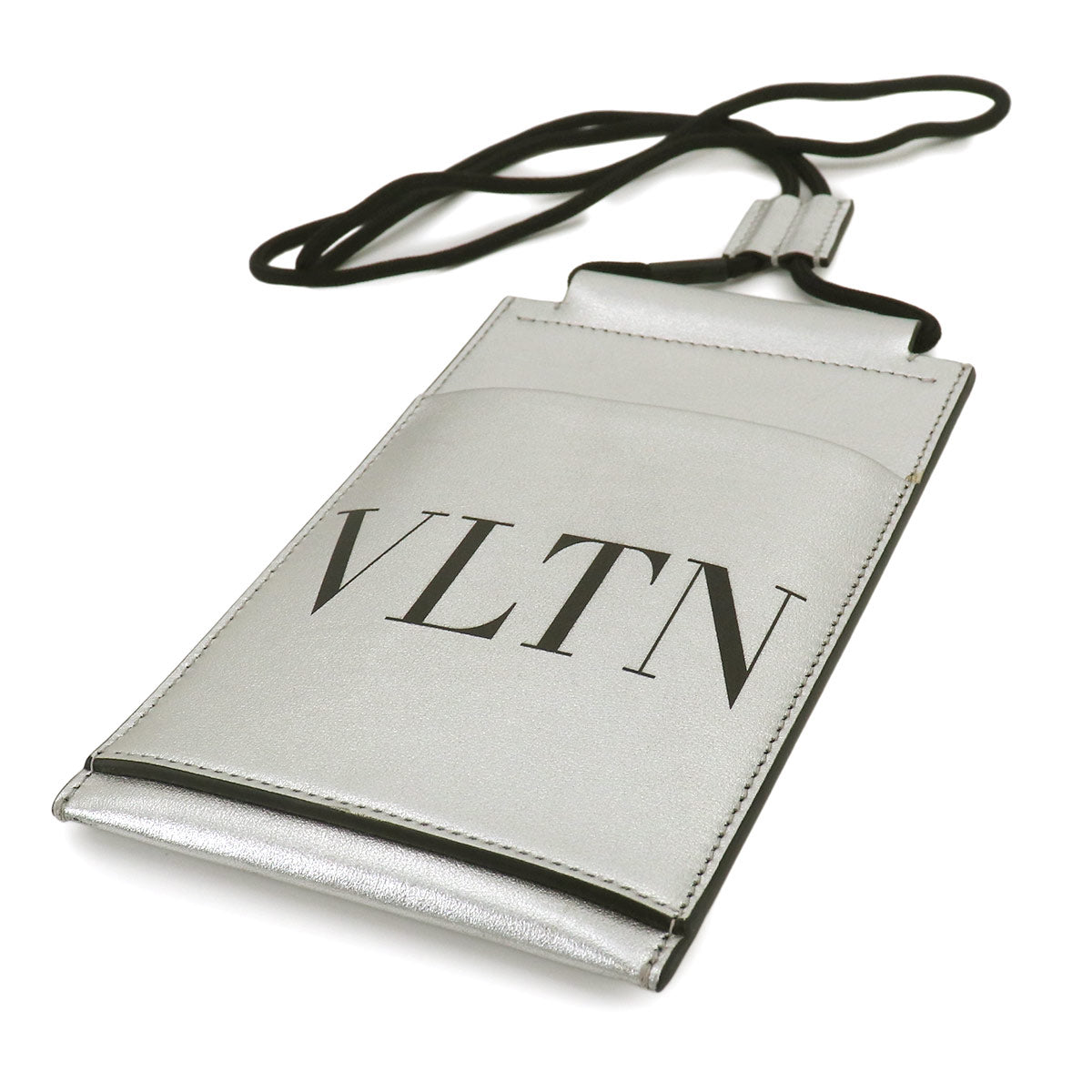VLTN Logo Shoulder Bag Phone Card Pouch Leather