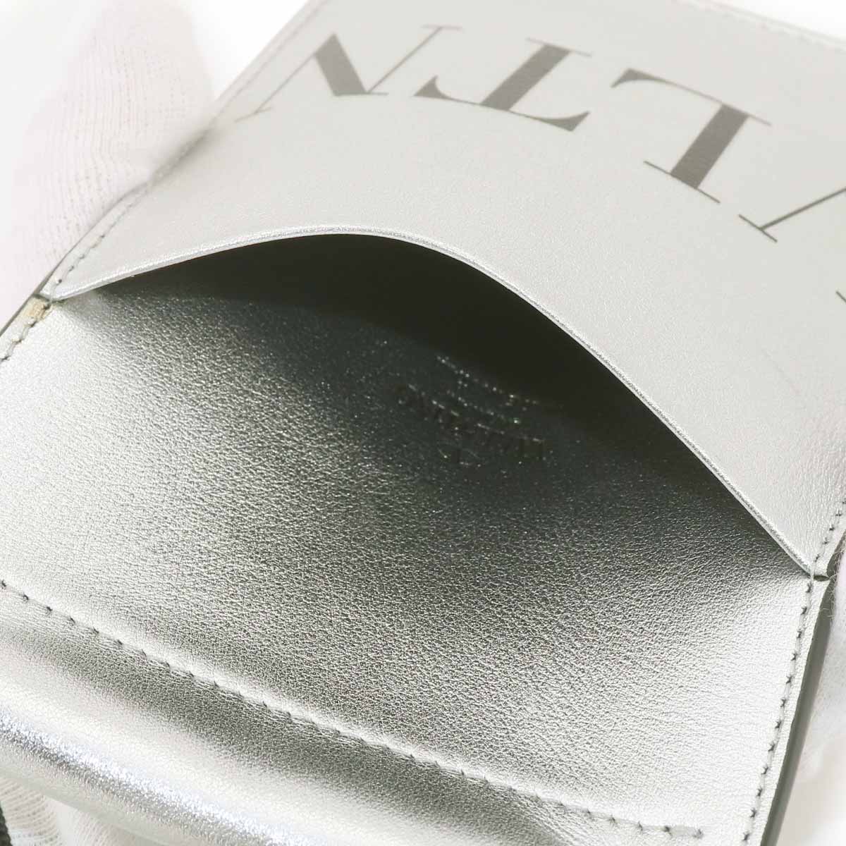 VLTN Logo Shoulder Bag Phone Card Pouch Leather