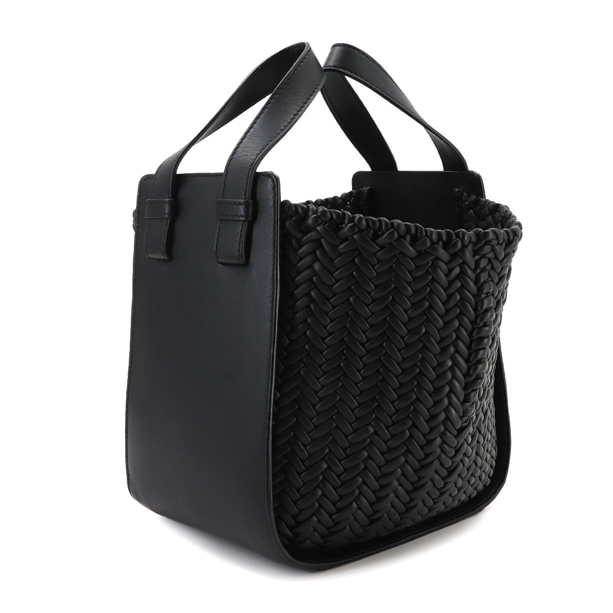 Hammock Compact 2way Hand Shoulder Bag Leather Black