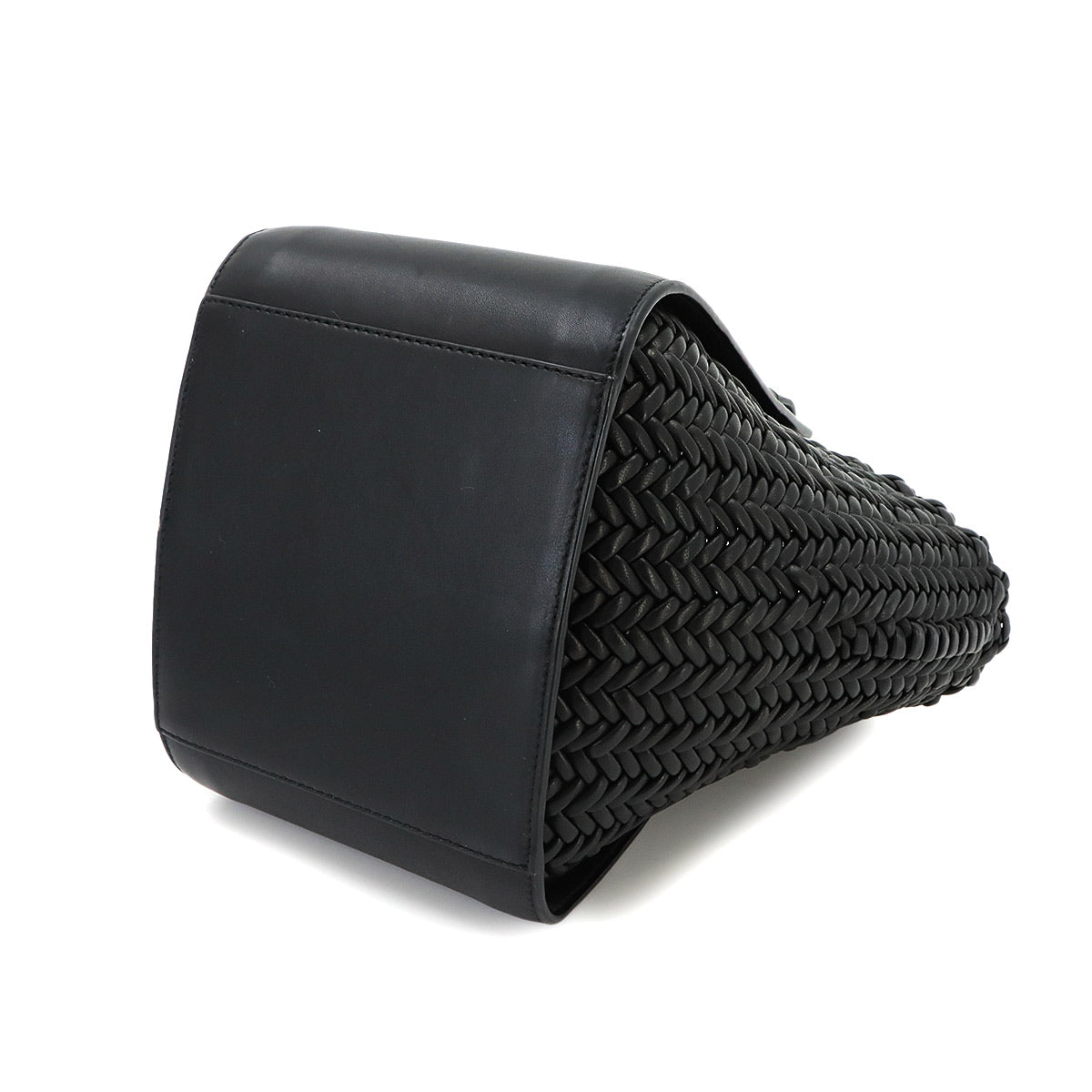 Hammock Compact 2way Hand Shoulder Bag Leather Black