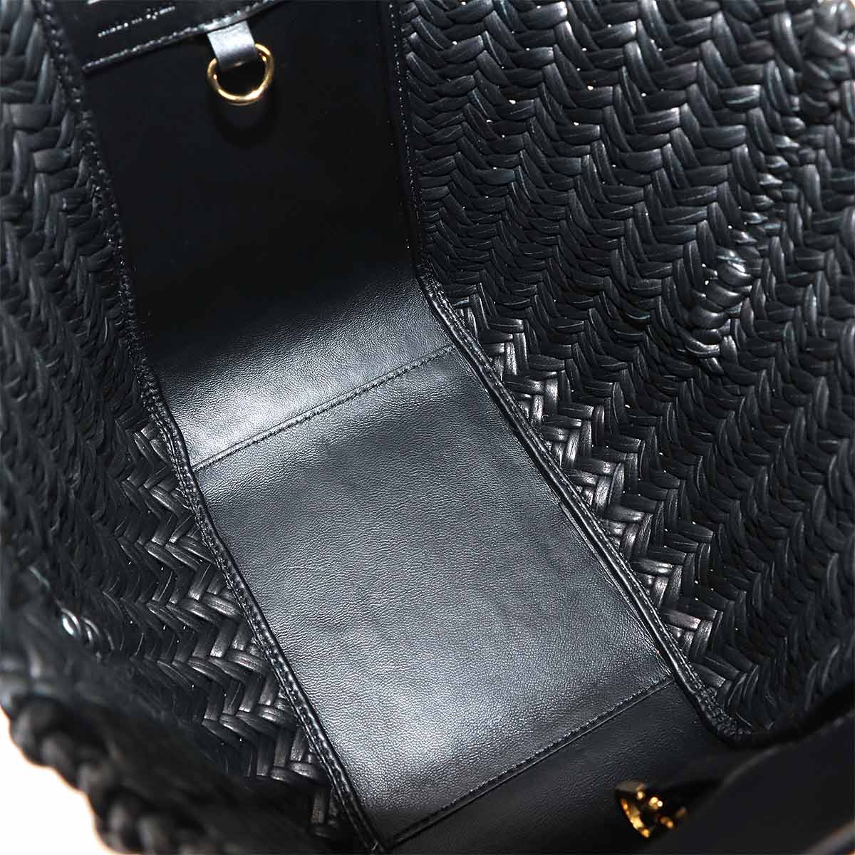 Hammock Compact 2way Hand Shoulder Bag Leather Black