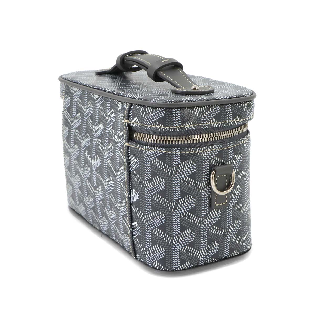 Muse Mini Vanity 2way Shoulder Hand Bag PVC Leather Gray