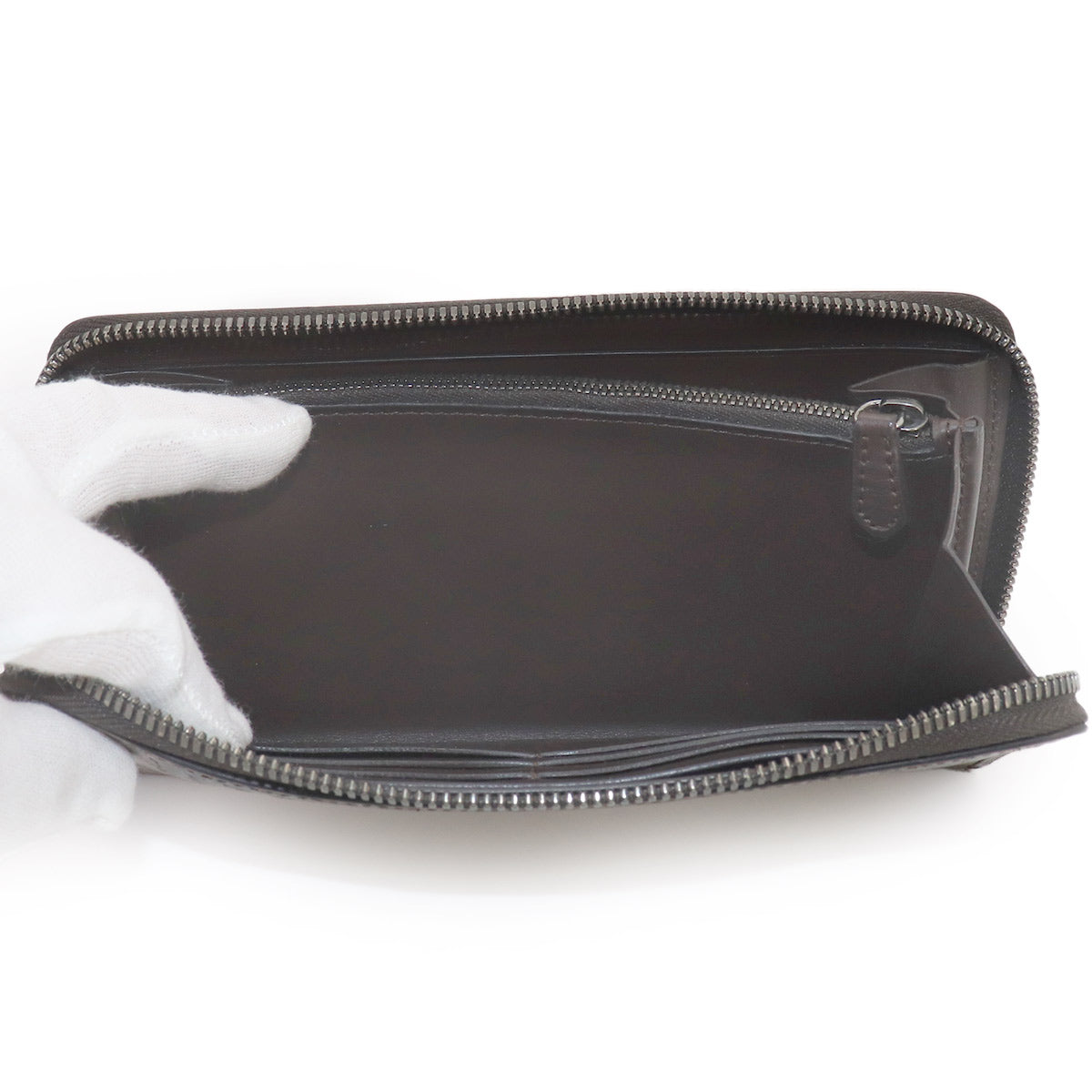 Calligraphy Itauba Long Wallet Venezia Leather Brown