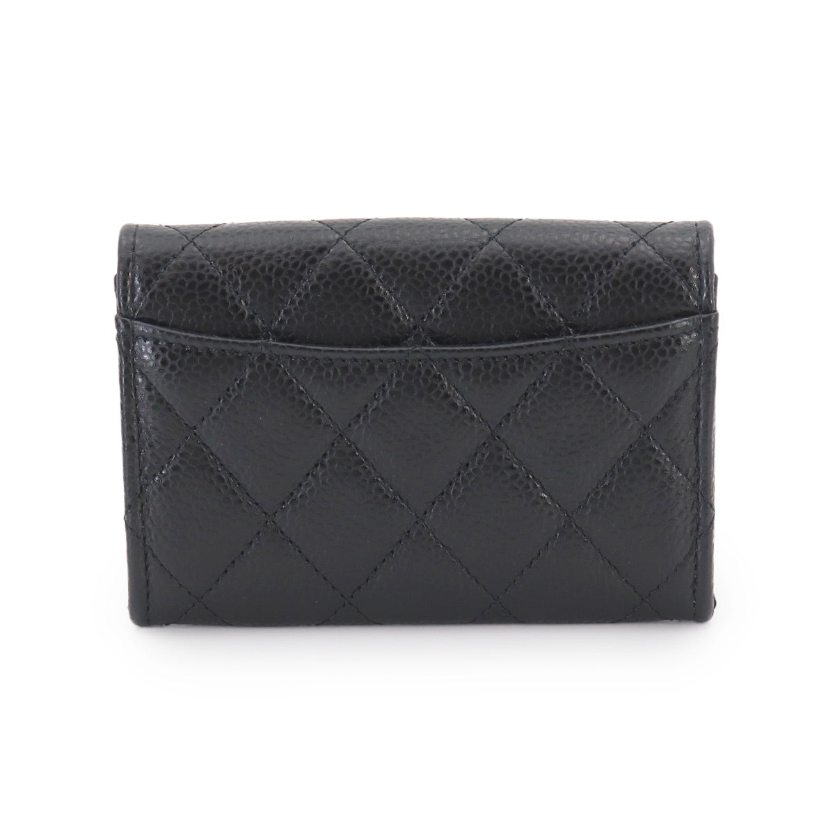Matelasse Card Case Leather Black AP0214 Accessory
