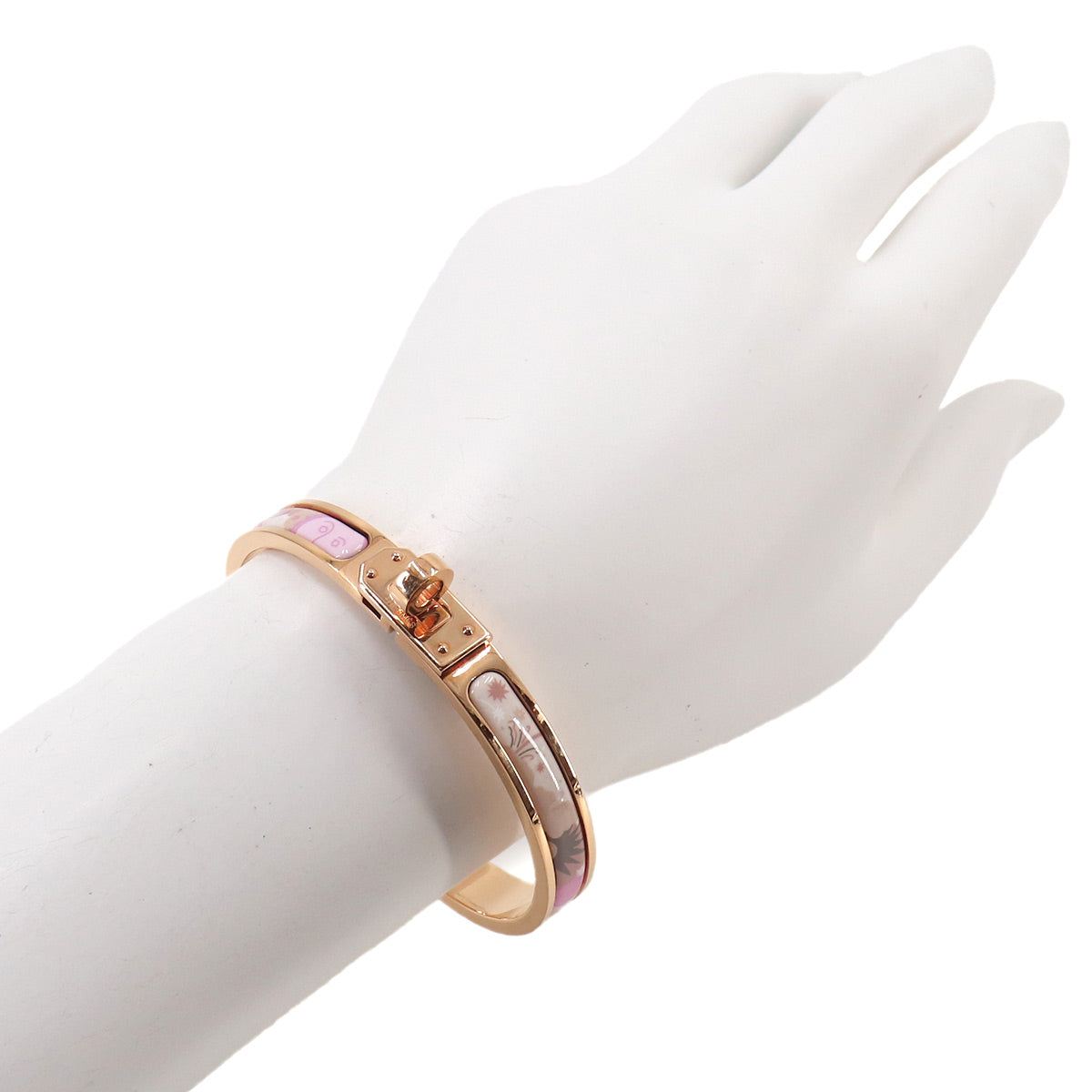 Mini Clic Kelly Bangle Bracelet White Rose gold Accessory